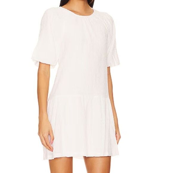 Steve Madden White Abrah Textured Mini Dress Size Medium, NWT - Picture 2 of 7